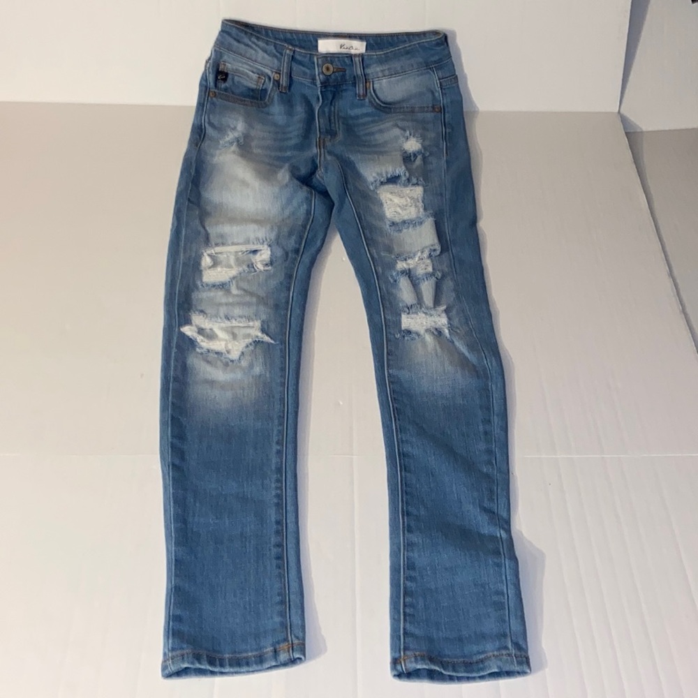 KanCan Size 1 / 24 Distressed Women’s Skinny Blue Jeans
